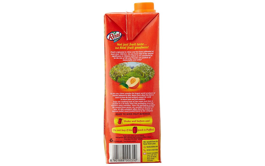 Real Fruit Power Peach   Tetra Pack  1 litre